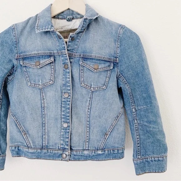 Free People Jackets & Blazers - Free People Denim Jean Jacket Cropped Quarter Sleeve